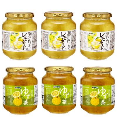 ふるさと納税 丹波篠山市 ゆず茶・瀬戸内レモンのレモネードセット 6本 