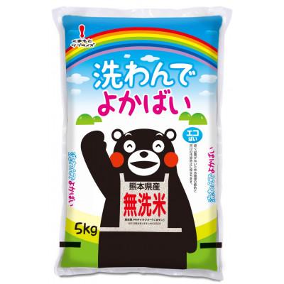 ふるさと納税 八代市 水の都熊本のお米 とがずに炊けます簡単・便利 無洗米 洗わんでよかばい5kg×1袋