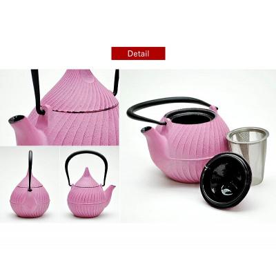 ふるさと納税 盛岡市 南部鉄器 ティーポット蕾0.4L 桜ピンクの画像