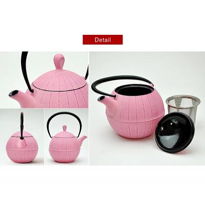 ふるさと納税 盛岡市 南部鉄器 ティーポット胡桃0.5L 桜ピンクの画像