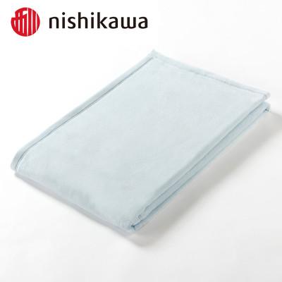 ふるさと納税 橋本市 西川のシール織綿毛布 ブルー セミダブル 160×210cm FQ13201019/800の画像