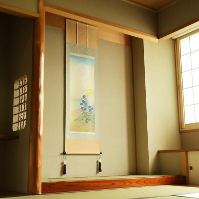 ふるさと納税 本巣市 掛け軸「秋草」 富岡蘇峰 尺五立 サイズ:190×54.5cm 掛け軸 秋掛け_3
