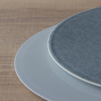 ふるさと納税 有田町 有田焼 フラットプレート 21cm Gray Tone 2枚組の画像