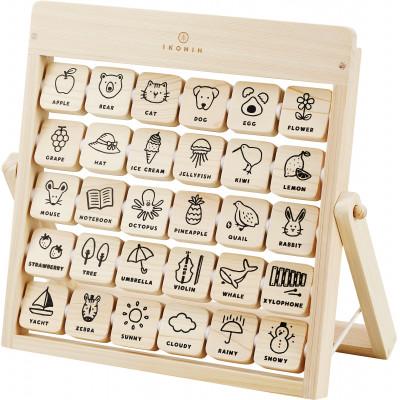 ふるさと納税 千早赤阪村 ひのきのおもちゃIKONIH(アイコニー)の知育玩具　アルファベット_1