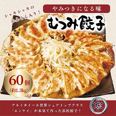 ふるさと納税 浜松市 浜松餃子!シャキシャキのれんこん入り!具だくさんむつみ餃子60個入り(1個あたり22g)