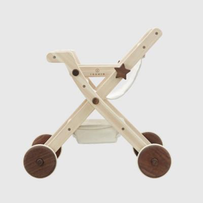 ふるさと納税 千早赤阪村 ひのきのおもちゃIKONIH(アイコニー)の知育玩具 ドールバギーの画像