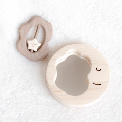 ふるさと納税 千早赤阪村 ひのきのおもちゃIKONIH(アイコニー)の知育玩具　はじめてミラーラトル_1