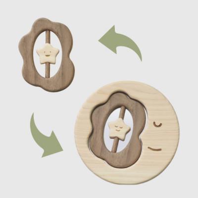 ふるさと納税 千早赤阪村 ひのきのおもちゃIKONIH(アイコニー)の知育玩具　はじめてミラーラトル_2