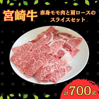ふるさと納税 串間市 宮崎牛赤身モモ肉400gと肩ロース300gの焼肉セット計700g(串間市)