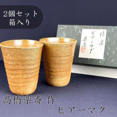 ふるさと納税 甲賀市 [高橋楽斎 作]信楽焼ビアーマグペア mu-016