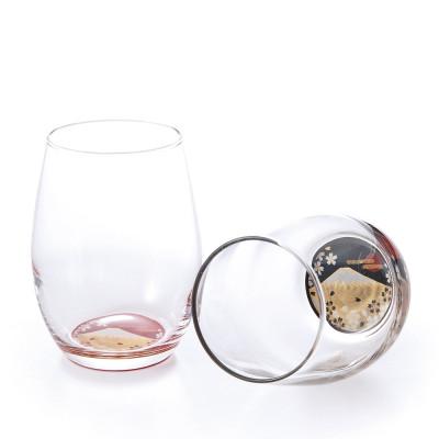 ふるさと納税 海南市 ぬりもん de verre だるまグラス 蒔絵 富士山 ペア