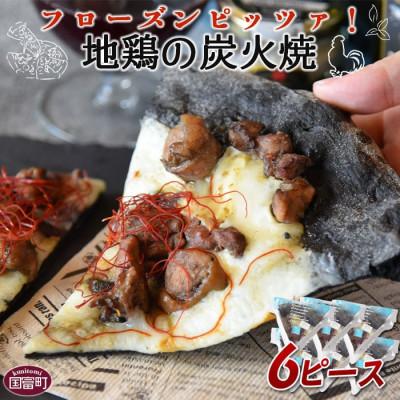 ふるさと納税 国富町 カットしてあるから食べやすい!本格ナポリピッツァ![地鶏の炭火焼ピッツァ6ピース]