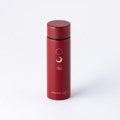 ふるさと納税 鯖江市 本漆だけの特別な質感のステンレスボトル[URUSHIPOKETLE 雪月花 朱色 ]