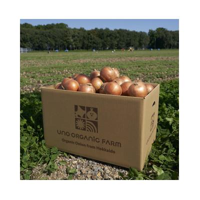ふるさと納税 訓子府町 UNO ORGANIC FARM 北海道訓子府産 オーガニック玉ねぎ 20kg 【有機JAS認証】の画像