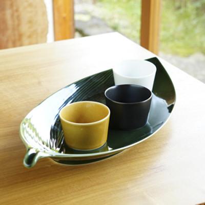 ふるさと納税 瑞浪市 miyama.のカレーのうつわ 葉っぱのカレー皿の画像