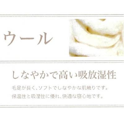 ふるさと納税 泉大津市 ROMANCE　洗える　メリノウール　敷きパッド　【ダブル】　ベージュ　80674404_2
