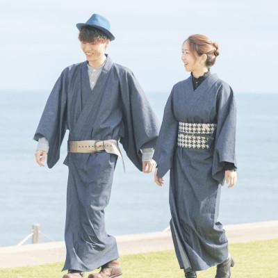 ふるさと納税 氷見市 denimアウターきもの(メンズサイズM)の画像