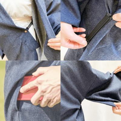 ふるさと納税 氷見市 denimアウターきもの(メンズサイズM)の画像