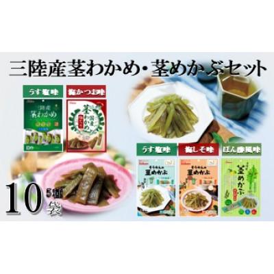 ふるさと納税 矢板市 三陸産茎わかめ・茎めかぶセット(5種各2袋 計10袋)