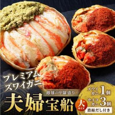 ふるさと納税 京丹後市 [年末発送]お正月を彩る豪華蟹!魚政 セイコガニ&amp;松葉ガニ(雌雄ズワイガニ甲羅盛り)大サイズ