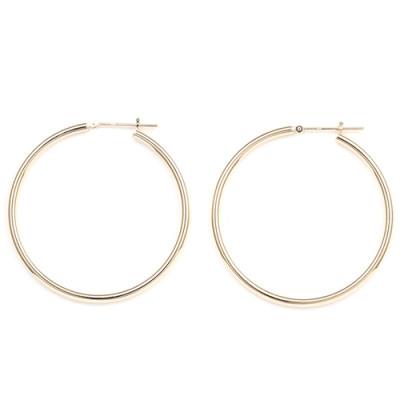 ふるさと納税 昭和町 K18 フープピアス 111615 太さ2.0mm ・直径40.0mm