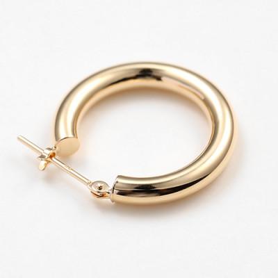 ふるさと納税 昭和町 K18 フープピアス 111834 太さ3.0mm ・直径20.0mm