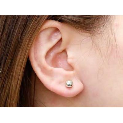 ふるさと納税 昭和町 プラチナ ピアス 丸玉 6mm pt900 キャッチナッ