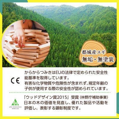 ふるさと納税 都城市 都城市産スギ「からからつみき108」[800P入]\u0026コンテナセットの画像