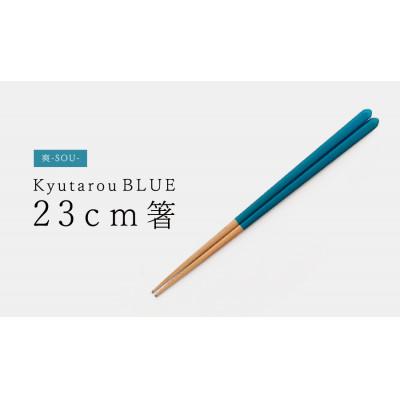 ふるさと納税 鯖江市 [越前塗]Kyutarou BLUE 箸 23cm 爽