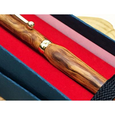 ふるさと納税 新城市 ワンオフ新城杉(杢モク)の回転式ボールペン_1