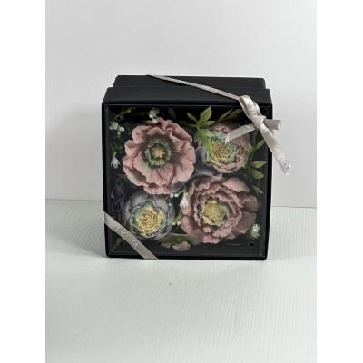ふるさと納税 直方市 漆喰の花ラコッタ「ボックスアレンジ」ブラック_1