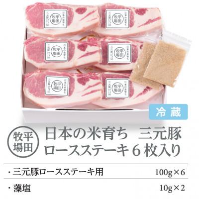 ふるさと納税 苫小牧市 日本の米育ち平田牧場三元豚ロースステーキ 6枚