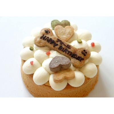 ふるさと納税 磐田市 米粉の犬用デコレーションケーキ(米粉使用・小麦粉アレルギーの犬用誕生日ケーキ)