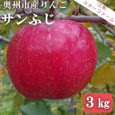 ふるさと納税 奥州市 [スターファーム] こだわり栽培の サンふじ 厳選品 3kg 岩手県奥州市産りんご [AY004]