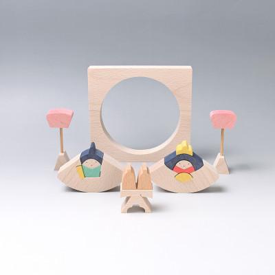 ふるさと納税 西宮市 小黒三郎の組み木「円びな」