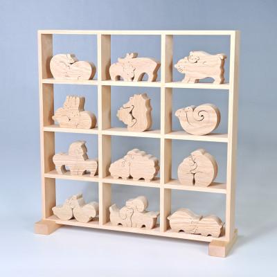 十二支　干支　組み木　小黒三郎　置物 ふるさと納税 西宮市 小黒三郎の組み木「十二支のカップルセット