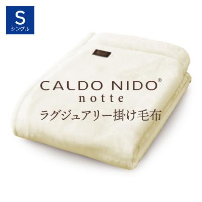ふるさと納税 泉大津市 CALDO NIDO notte3 掛け毛布 シングル ピュアホワイト (140×200cm)