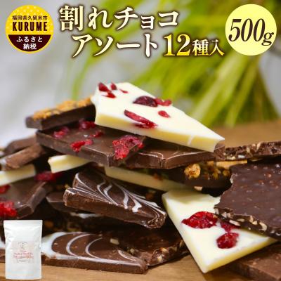 ふるさと納税 久留米市 割れチョコ詰め合わせ 12種 500g(準チョコレート)