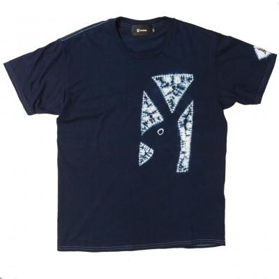 ふるさと納税 朝倉市 伝統工芸「甘木絞り」絞り染めTシャツ[ラビット]サイズ:1 綿100% 藍染め