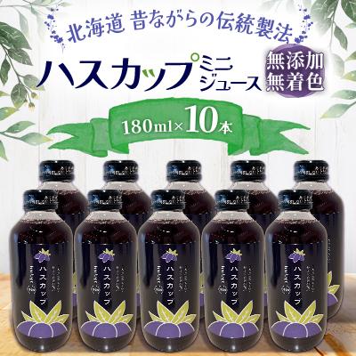 ふるさと納税 池田町 北海道昔ながらのハスカップミニジュース 10本×180ml 無添加 無着色