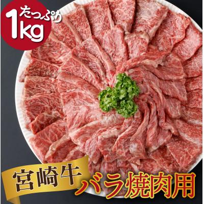 ふるさと納税 串間市 宮崎県産 宮崎牛バラ焼肉用 250g×4パック 合計1kg(串間市)