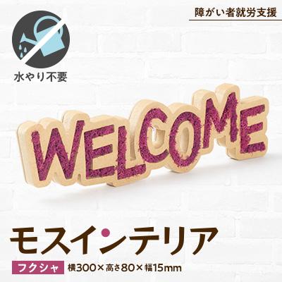 ふるさと納税 柴田町 モスインテリア「WELCOME」(色:フクシャ)