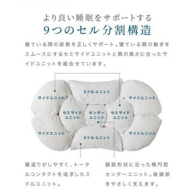 ふるさと納税 西脇市 (エアウィーヴ グループ) ロフテー「プレミアム快眠枕　9セルピロー(枕カバー付き グレー)」4号｜y-sf｜02