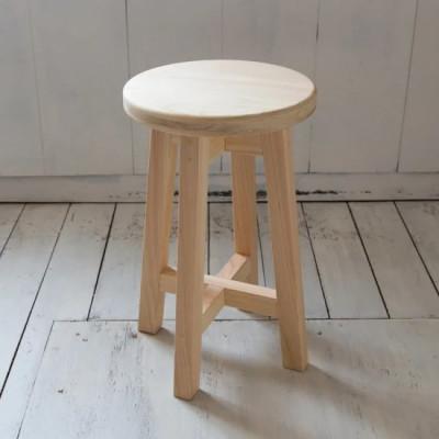 ふるさと納税 高知市 [高知県産ひのき]丸いす(46.5cm)[AT006]