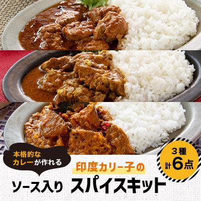 ふるさと納税 柴田町 スパイスカレーが簡単に作れる!印度カリー子のDear.Curry3種類各2個 計6点セット