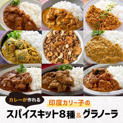 ふるさと納税 柴田町 印度カリー子のスパイスカレー&amp;至福のグラノーラ 大人気9種11点セット