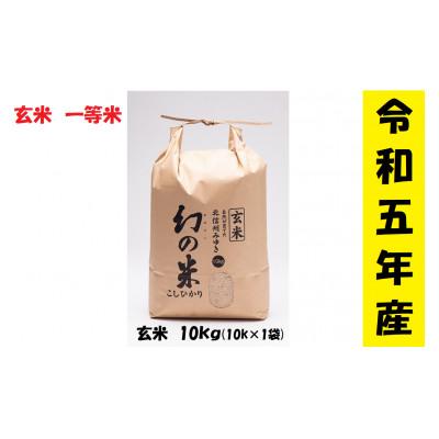 ふるさと納税 飯山市 [令和5年産]長野県飯山市産コシヒカリ「幻の米(玄米)一等米」10kg