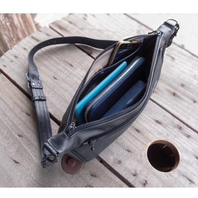 ふるさと納税 ひたちなか市 Ciwau leathers 【BOAT BAG】ストーンブラックの画像