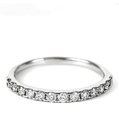 ふるさと納税 富士川町 0.3CT プラチナ　ハーフエタニティリング　約1.9mm幅　普段使い　R3707DI-P #12の画像