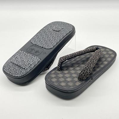 ふるさと納税 上牧町 信貴毘沙門亀甲 SNEAKERS雪駄(BS黒黒畳05紗綾)の画像